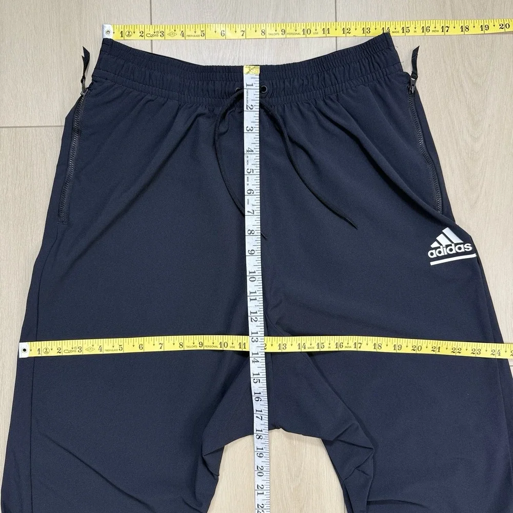 Adidas ZNE Tapered Track Pants Men's M Black Nylon Blend Zip‎ Pockets Athletic